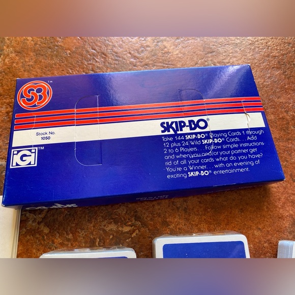 Vtg 1980 Skip-bo Uno Card Game Complete 3 Decks Cards Sealed/instructions/NIB - Picture 4 of 8